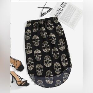 Leopard Skull Hi-Lo Skirt